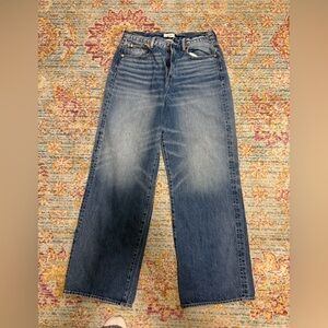 American Eagle Outfitters Classic Blue Wide Leg Jeans